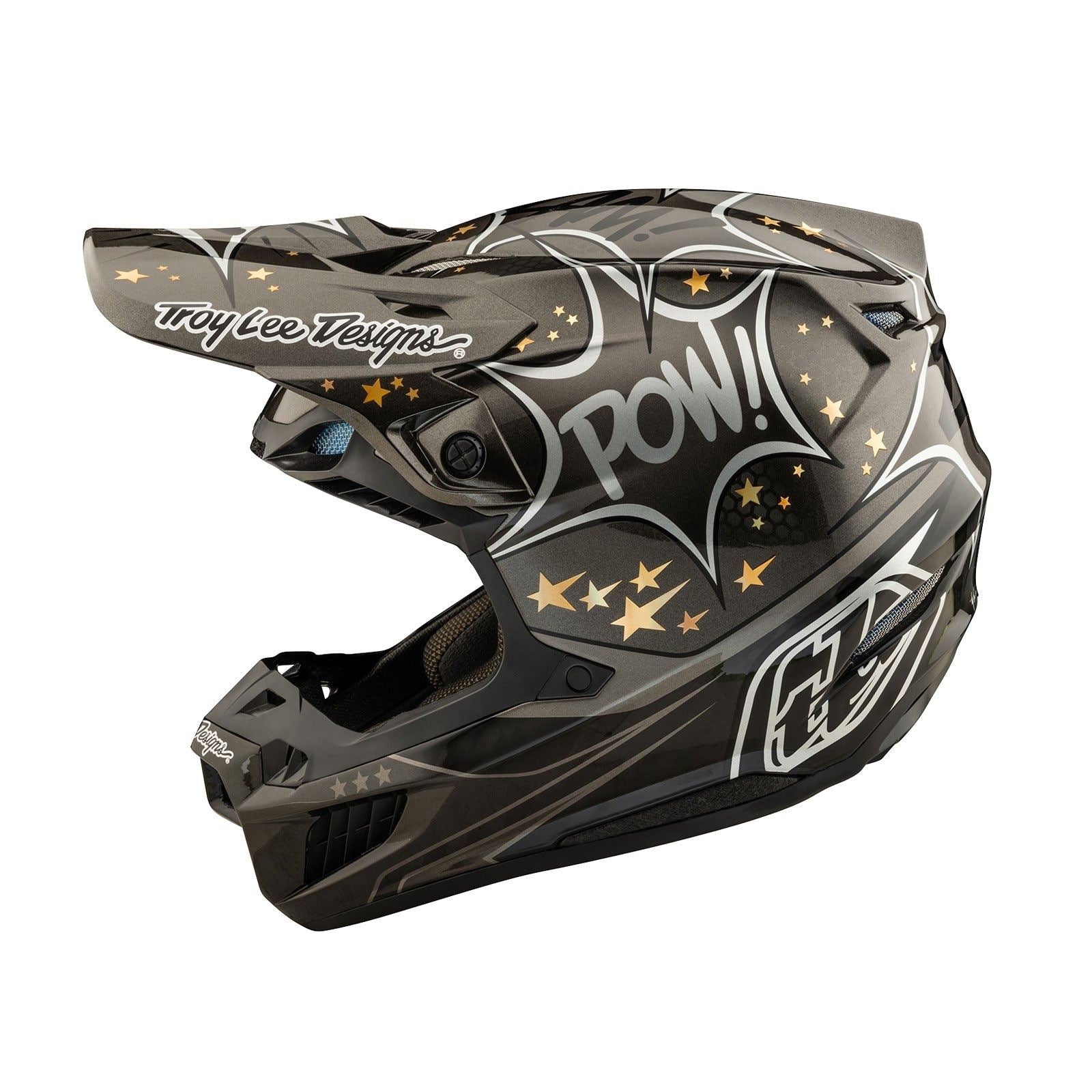 Troy Lee Designs 2025 Motocross Helmet SE5 Carbon Cosmic Explosion Grey